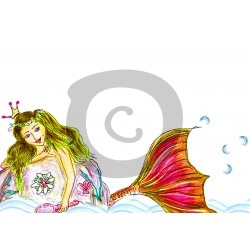 Einladungskarte Meerjungfrau