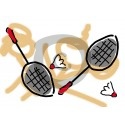 Einladungskarte Badminton (ab 4 Stck.)