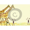 Einladungskarte Giraffen (ab 4 Stck.)
