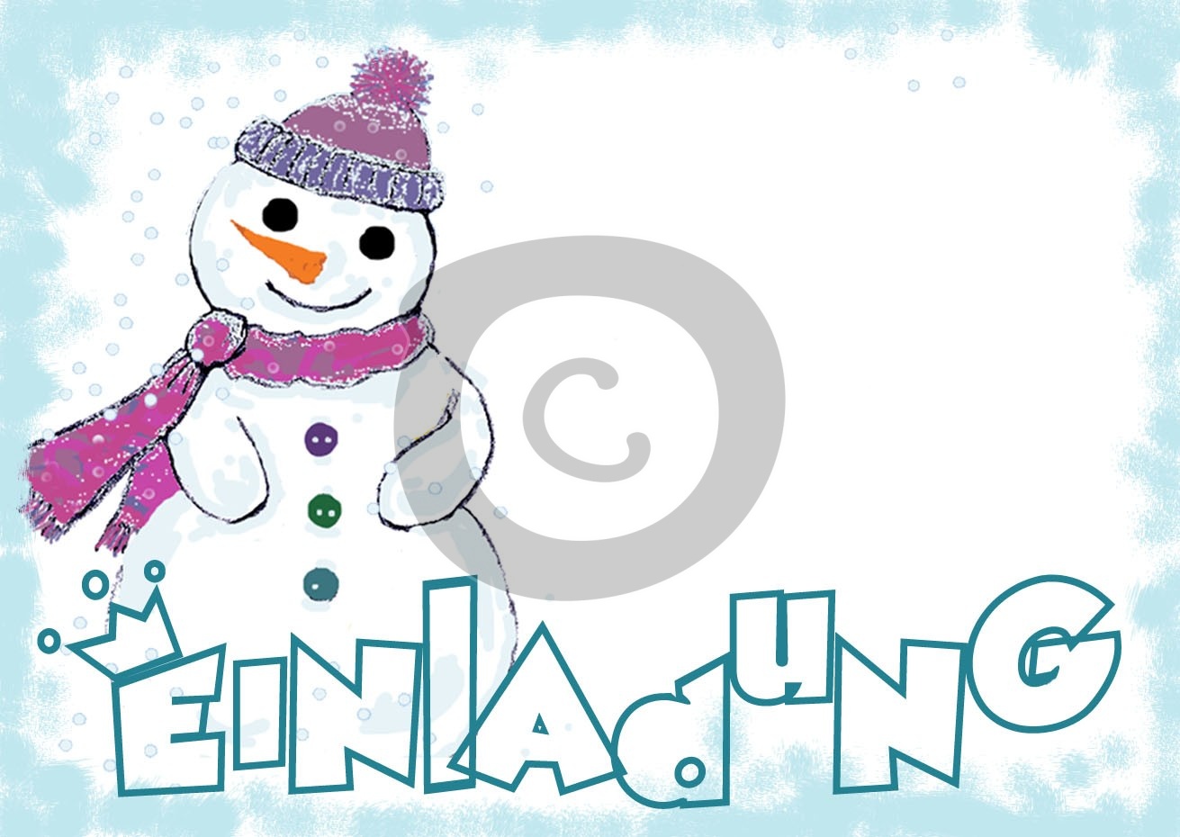 Kindergeburtstag Einladungskarte Schneemann Einladung Wintersport